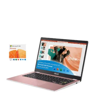 Asus Vivobook Go - 14in FHD, Intel Celeron N4500, 4GB RAM, 128GB SSD - Pink